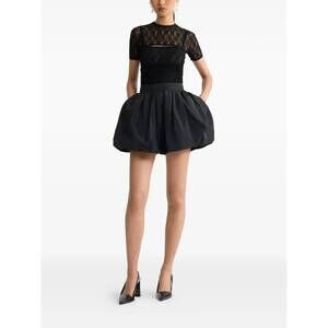 NEW PATOU lace detachable twinset top in black
